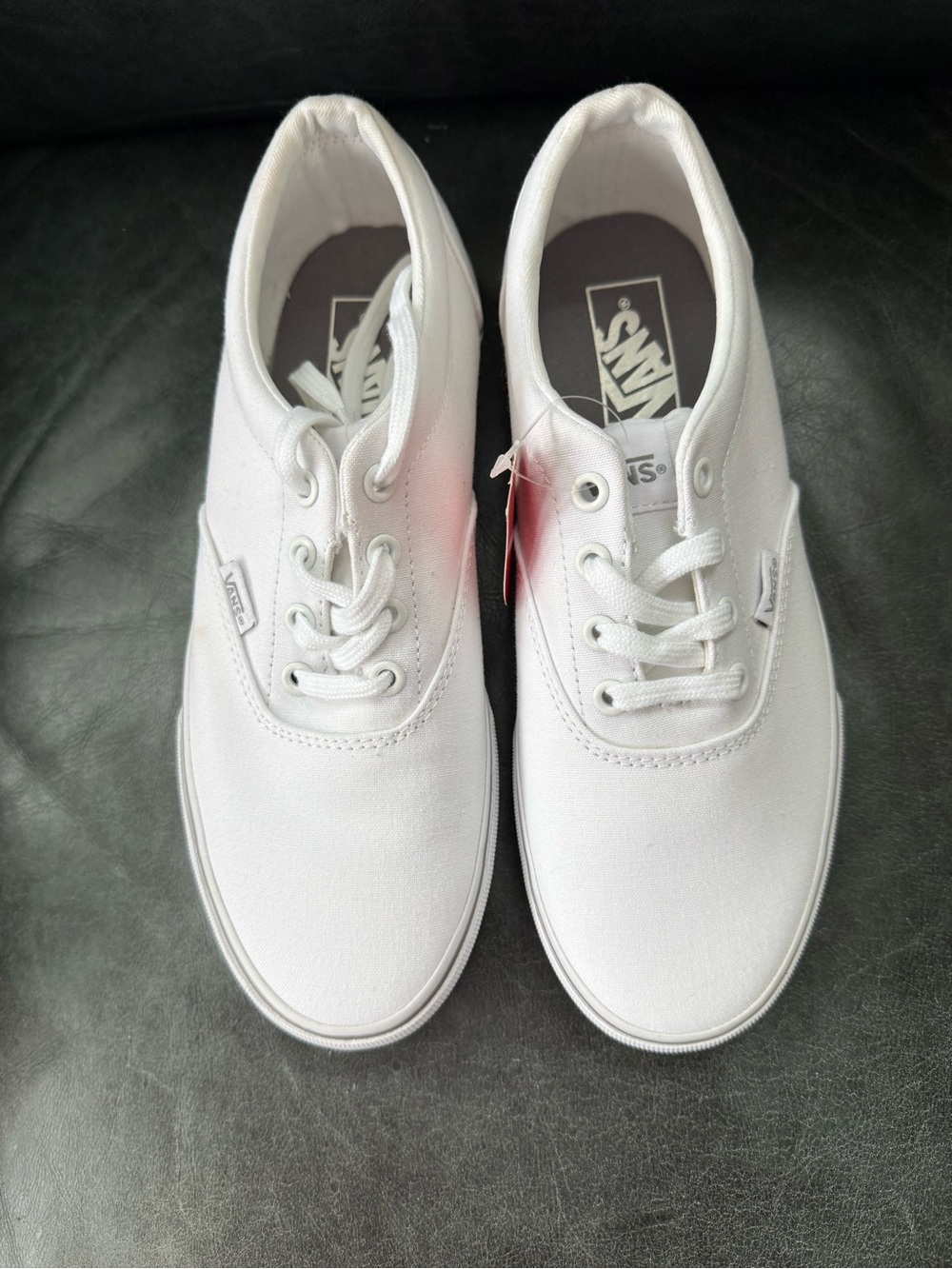 Vans White Canvas Low-Top Sneakers - Picture 2 of 5